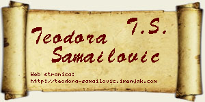 Teodora Samailović vizit kartica